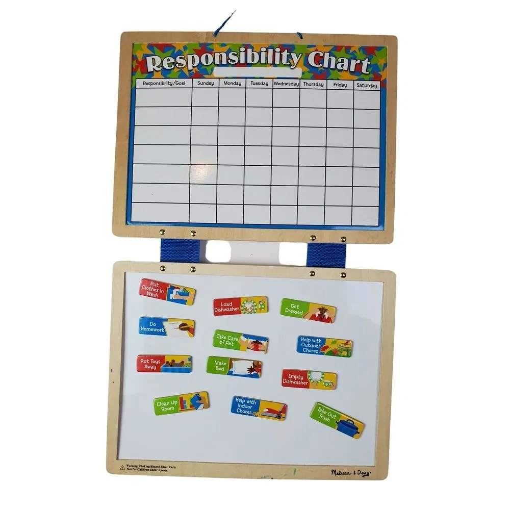 Melissa & Doug‎ Magnetic Kids Chore Responsibility Chart Whiteboard GUC